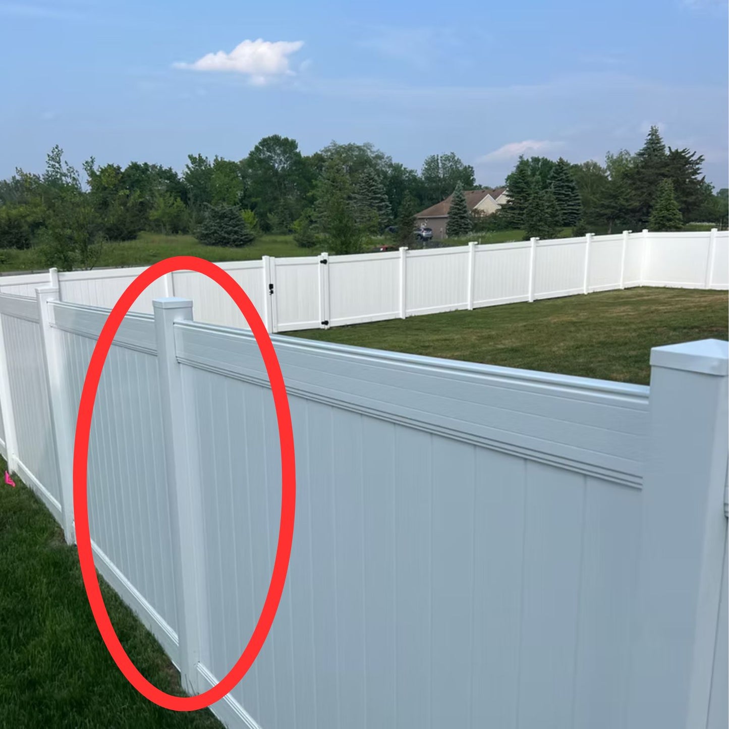 Homeland 5x5 9ft White Vinyl Line Post