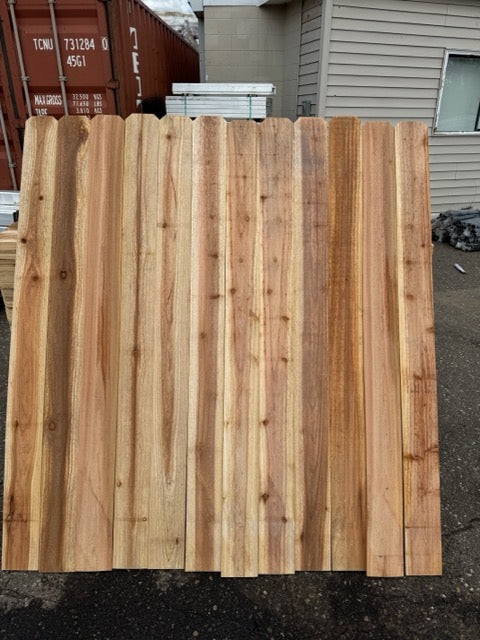 1x5.5x6 Knotted Cedar Kiln Dried #1 Picket DE