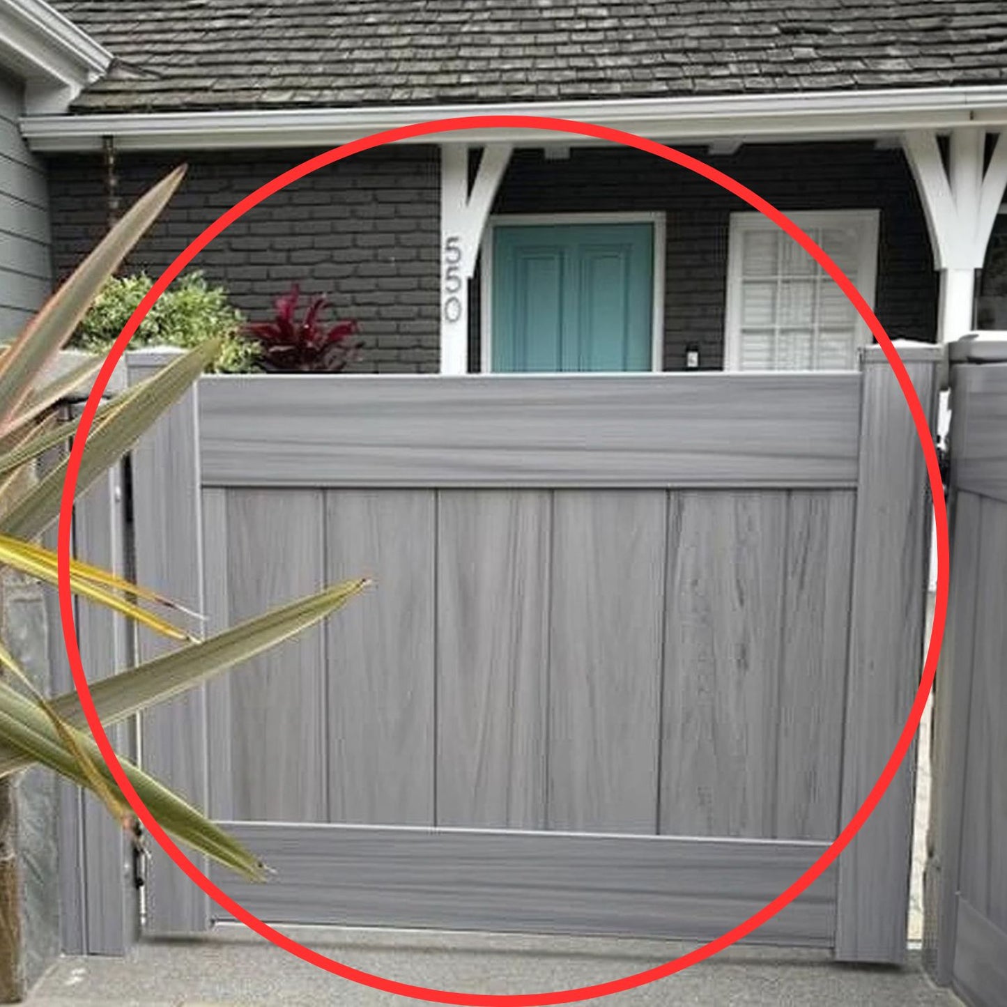 Homeland Chai Grey Vinyl Gate Kit - 60 in Wide (No Hardware)