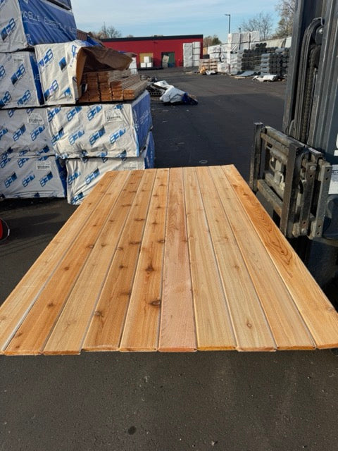1x6x8 Cedar V-Groove Tongue & Groove (Rough/Smooth)