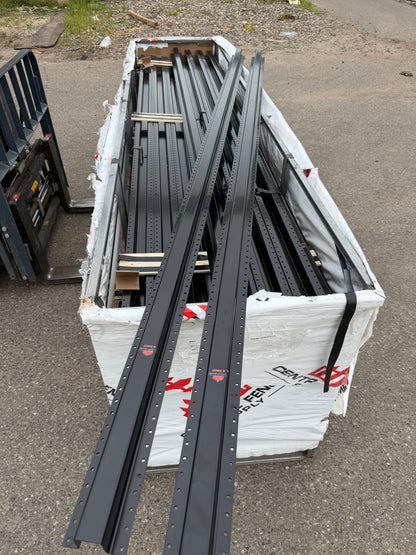 10ft Powder Coated Black X Steel Fence Post