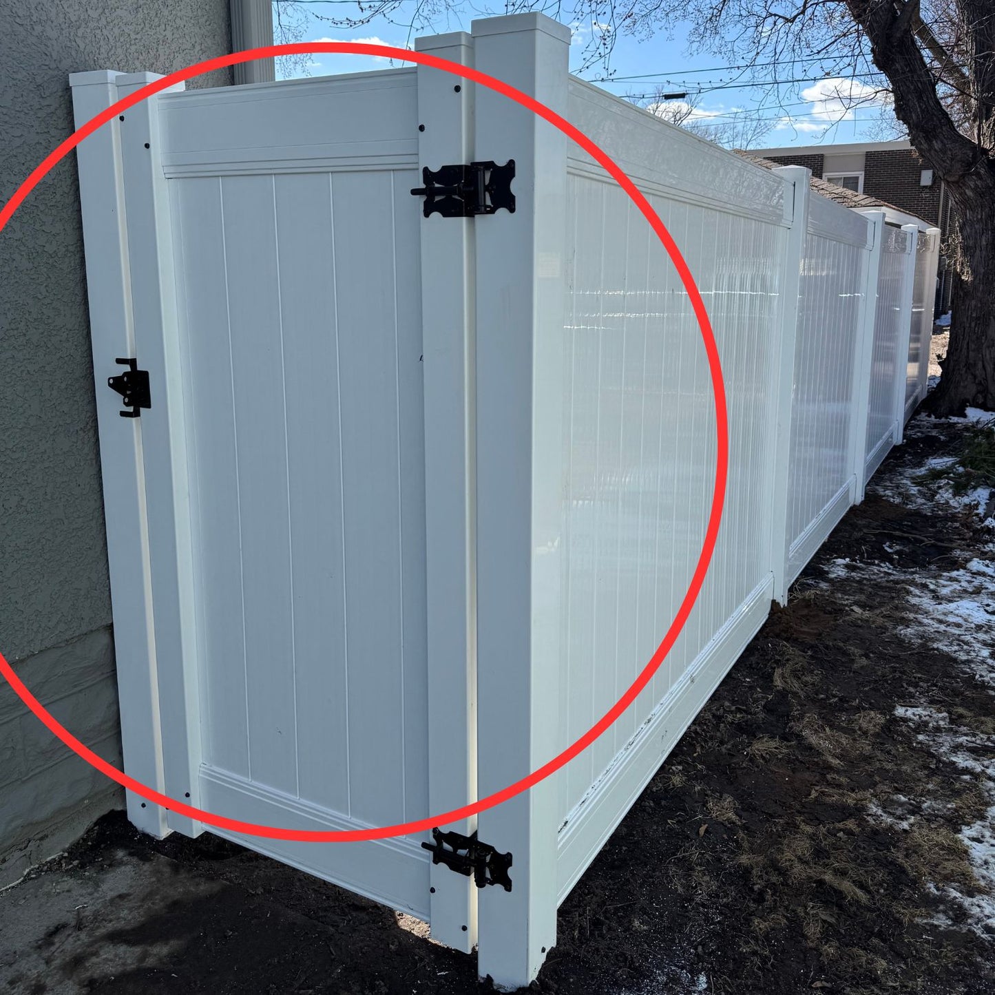 Homeland White Vinyl Gate - 50 in Assembled (No Hardware)