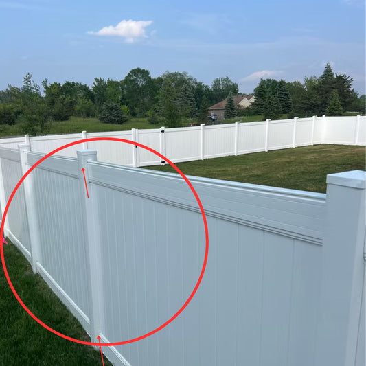 Homeland 5x5 9ft White Vinyl Three-Way Post