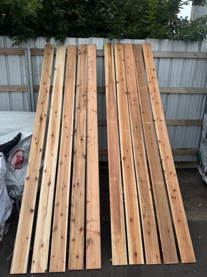 1x4x8 Knotted Cedar Apperance Grade Rough Cut