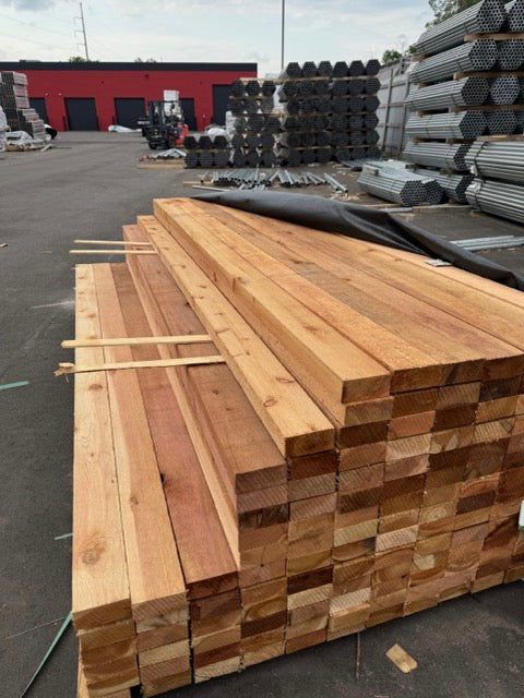 2x4x10 Rough Cut Cedar Apperancer Grade