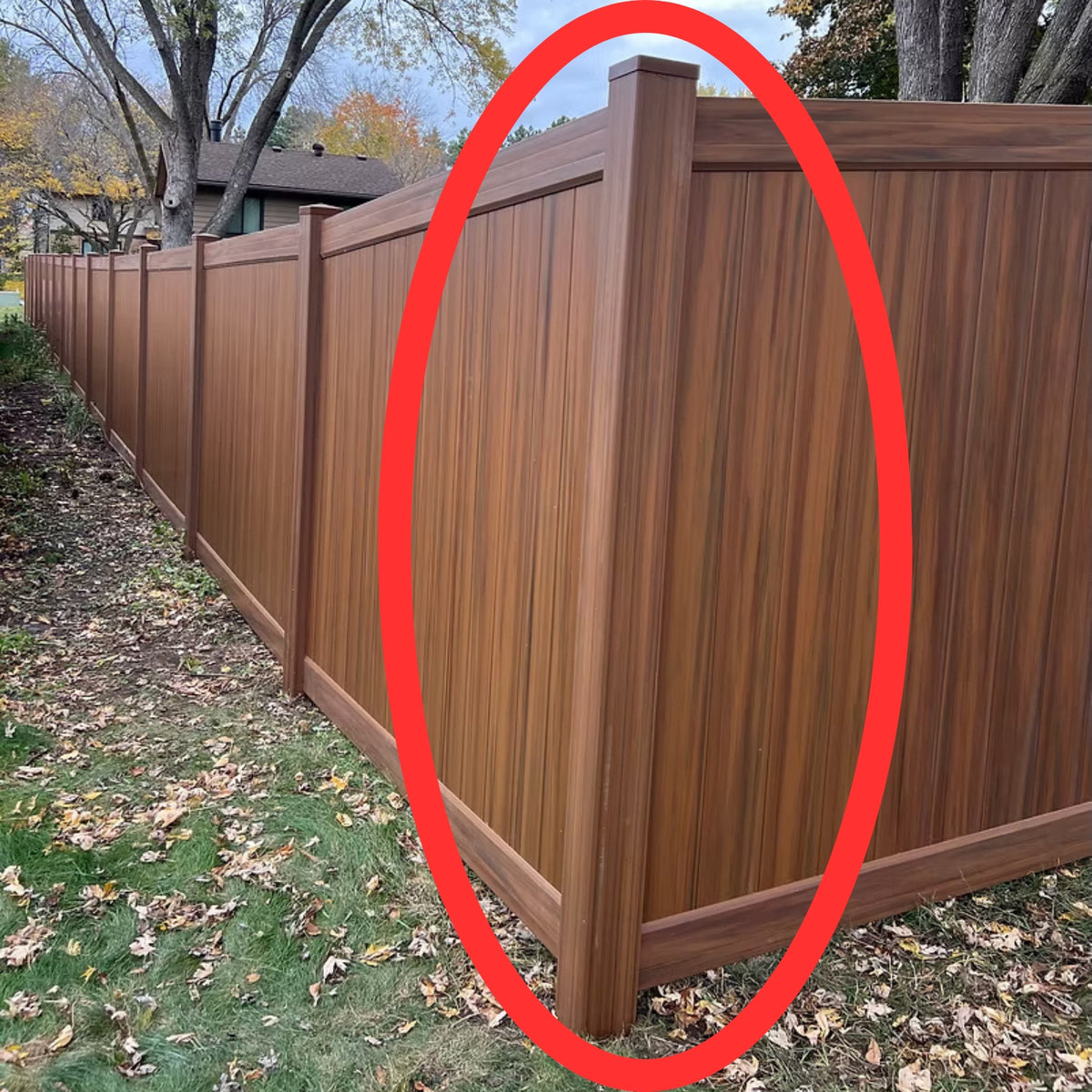 Homeland 5x5 6.5ft Mocha Walnut Vinyl Corner Post