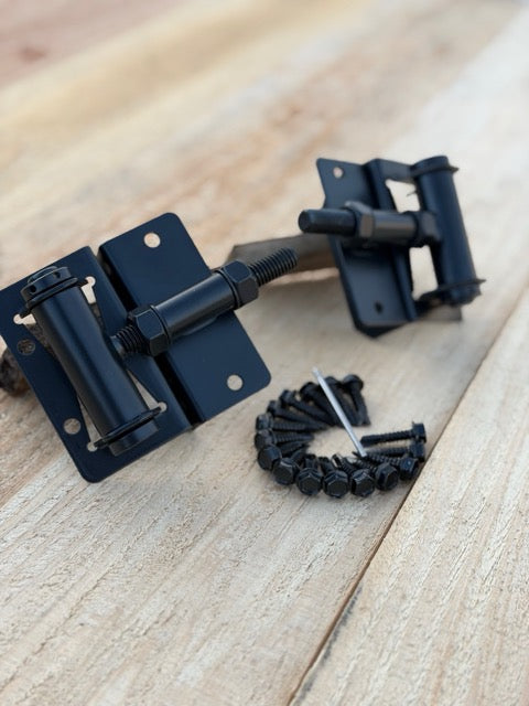 SS Ornamental Self Closing Adjustable Hinge Pair (RIDGE04)