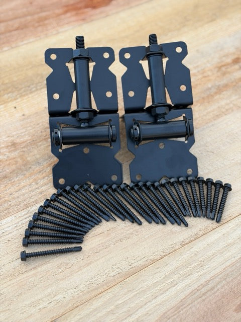 SS Vinyl/Wood Self Closing Adjustable Gate Hinge Pair (RIDGE02)