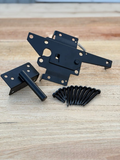 SS Vinyl/Wood Lockable Gate Latch (RIDGE01)