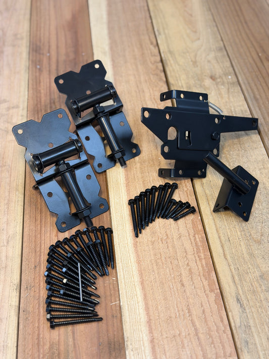 Hinge/Latch Kit – Single Gate (2 Hinges, 1 Latch)