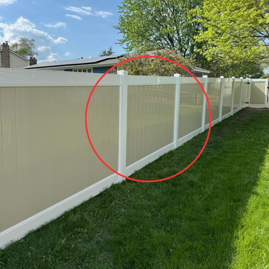 Homeland White/Tan Vinyl Nexus Panel (2 Rails, 15 Pickets, 2 U Channels)