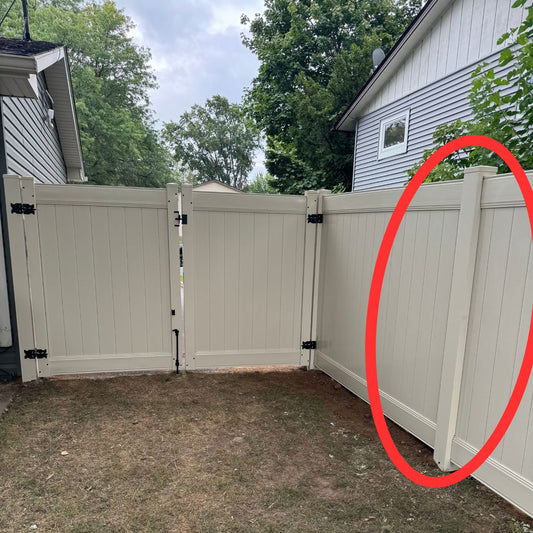 Homeland 5x5 6.5ft Tan Vinyl Line Post